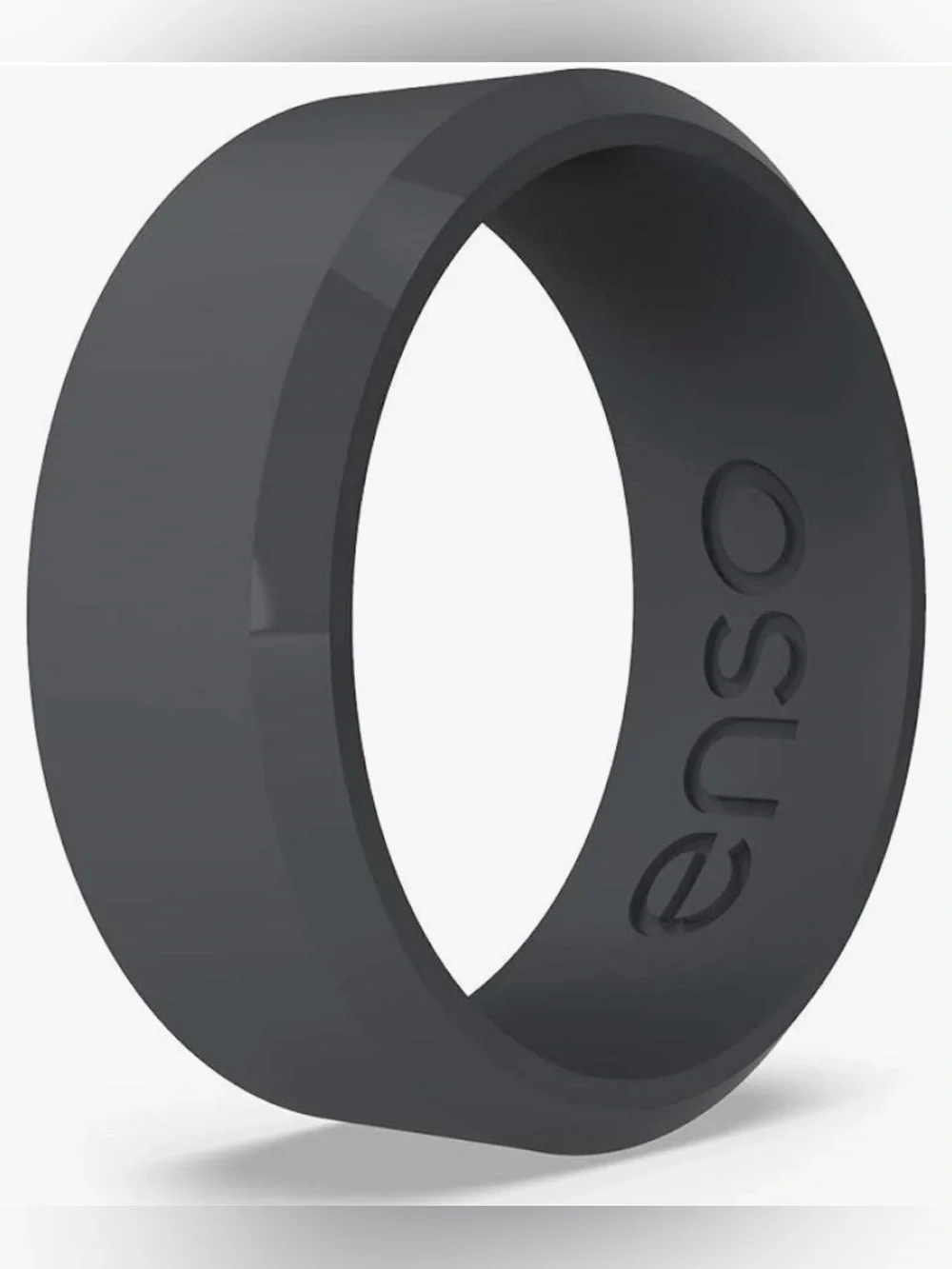 Enso Rings Bevel Classic Silicone Wedding Ring 8mm Wide, 2.16mm Thick